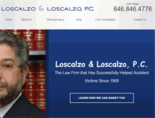 Tablet Screenshot of loscalzolaw.com